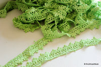 Thumbnail for Green Embroidery Cotton Lace Trim, Approx. 20mm Wide