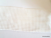 Thumbnail for White FlatBack Pearl Lattice Trim, Bridal Trim, Wedding Trim For Bridal
