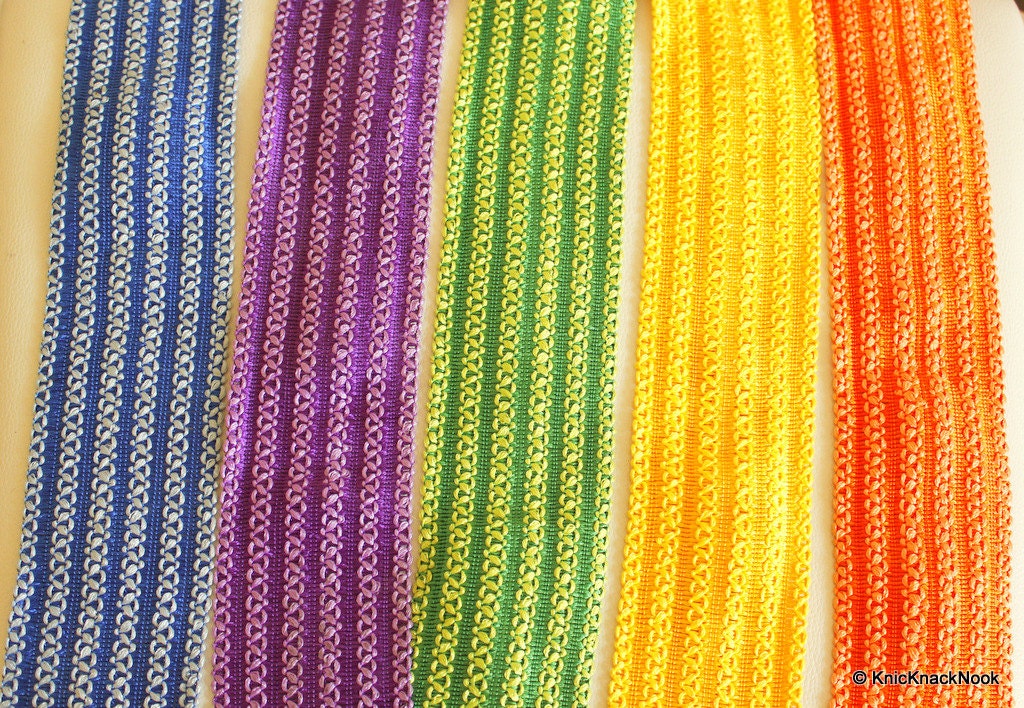 Yellow Thread Lace Trim, Approx. 65mm wide