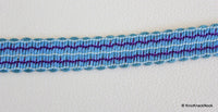 Thumbnail for Blue And Violet Thread Lace Trim, 17mm wide