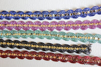 Thumbnail for Blue Lace Trim With Silver Sequins, Approx. 10 mm wide