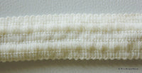 Thumbnail for White Thread Trim With Pearl Embellishments, Approx. 22mm Wide