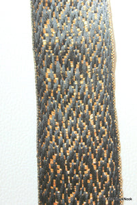 Thumbnail for Black And Gold Shimmer Lace Trim, Approx. 43mm wide