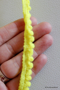 Thumbnail for Yellow Embroidery Wool One Yard Lace Trims 10mm Wide, Pom Pom Trim, Fringe Trimming