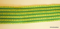 Thumbnail for Green Thread Lace Trim, Approx. 65mm wide