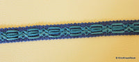 Thumbnail for Blue Thread Lace Trim, Approx. 14mm wide