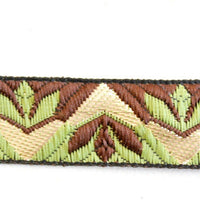 Thumbnail for Green Sari Jacquard Brocade Lace Trim, Approx. 25mm Wide Trim By 2 yard Sewing Trim Costume Trim