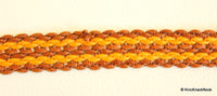 Thumbnail for Brown And Orange Thread Lace Trim, 17mm wide