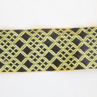 Thumbnail for Yellow And Black Embroidered Trim, Approx. 45mm Wide
