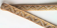 Thumbnail for Gold/ Rose Gold Ribbon Lace Trim, Approx. 15mm wide - 200317L221/22