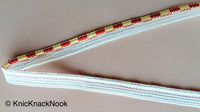 Thumbnail for Off White, Yellow And Red Trim, One Yard Lace