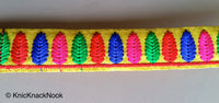 Thumbnail for Yellow Trim With Green, Blue, Pink And Red Embroidery