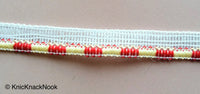 Thumbnail for Off White, Yellow And Red Trim, One Yard Lace