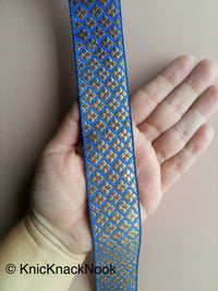 Thumbnail for Wholesale Indian Gold Brocade Fabric Trim, Embroidered Thread Trim, Approx. 32mm wide