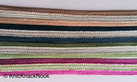 Thumbnail for Gold And Brown / Green /  Black / Magenta Pink Thread Lace Trim, Approx. 25mm wide - 200317L459 / 60 / 61/ 62