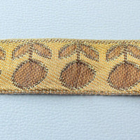 Thumbnail for Orange, Gold And Bronze Floral Embroidered Fabric Lace Trim, Approx. 30mm Wide - 140316L77