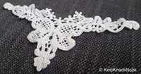 Thumbnail for Off White Crochet Leaf Floral Applique, Wedding Sash, Gowns