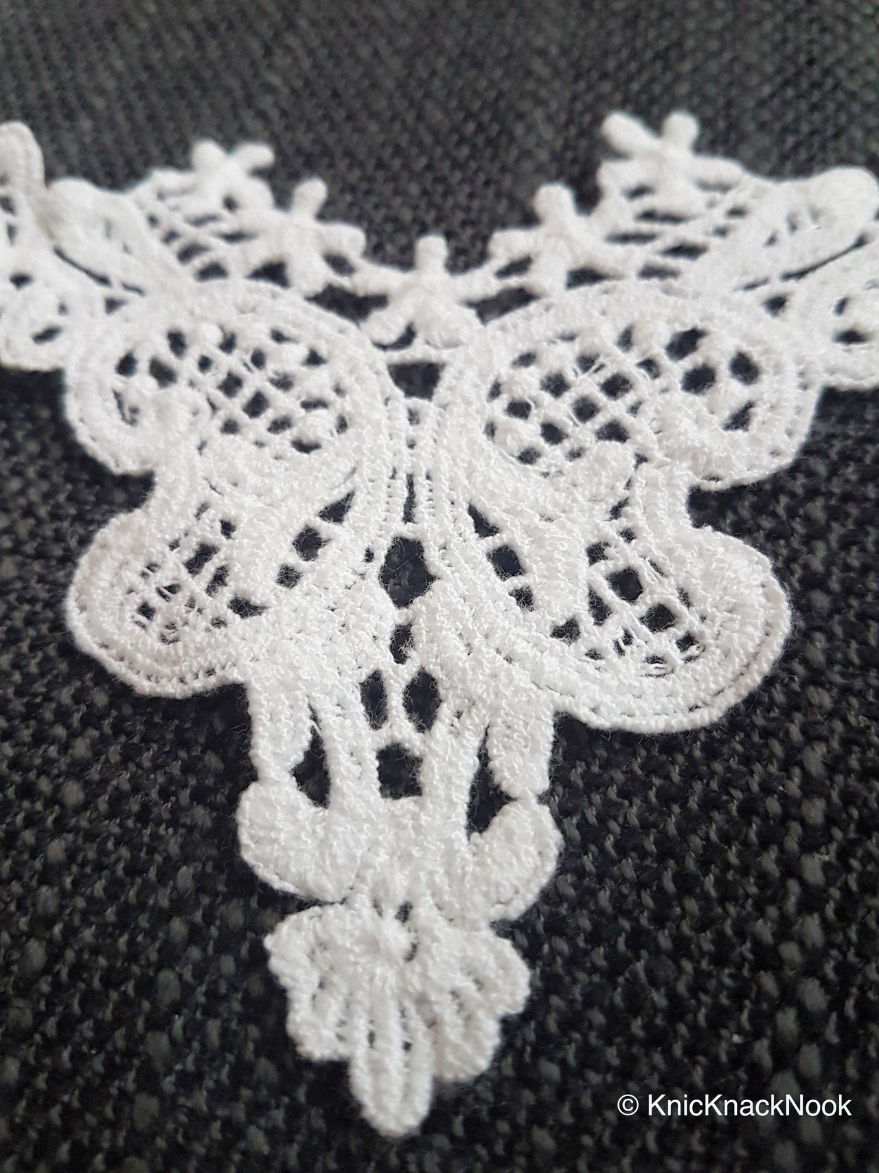 Off White Crochet Leaf Floral Applique, Wedding Sash, Gowns