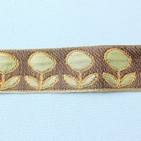 Thumbnail for Orange, Gold And Bronze Floral Embroidered Fabric Lace Trim, Approx. 30mm Wide - 140316L77