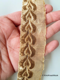 Thumbnail for Beige Silk Fabric Trim
