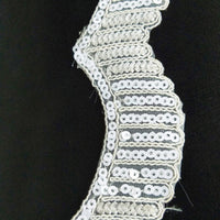 Thumbnail for Black / White Embroidery Cut Work With Sequins Lace Trim Approx. 60mm Wide - 210119L498 / 99