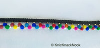 Thumbnail for Multicoloured Velvet Beads With Black Cotton Trim