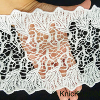 Thumbnail for Off White Trim, Embroidered Cotton Lace Trim, Crochet Lace