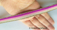 Thumbnail for Purple, Pink, White And Bronze Thread Lace Trim