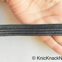 Thumbnail for Black Lace Trim With Piping, Fringe Trim, Approx. 16 mm wide - 210119L03