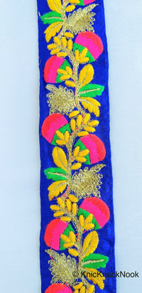 Thumbnail for Royal Blue Art Silk Fabric Trim