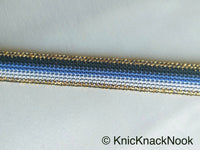 Thumbnail for Black, Blue, White And Bronze Thread Lace Trim