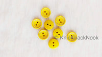 Thumbnail for Yellow Round Wood Buttons