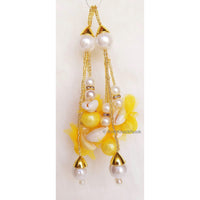 Thumbnail for Tassels of Pearl And Cowrie Conch Shell, Pearls And Gold Beads With Net, Indian Tassels