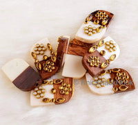 Thumbnail for White And Brown Wood & Acrylic Buttons