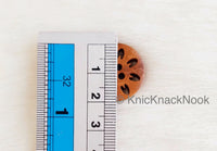 Thumbnail for Flower Filigree Brown Round Wood Buttons