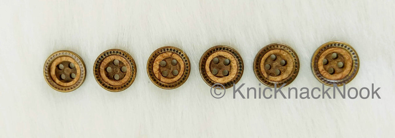 Brown Coconut Shell Buttons