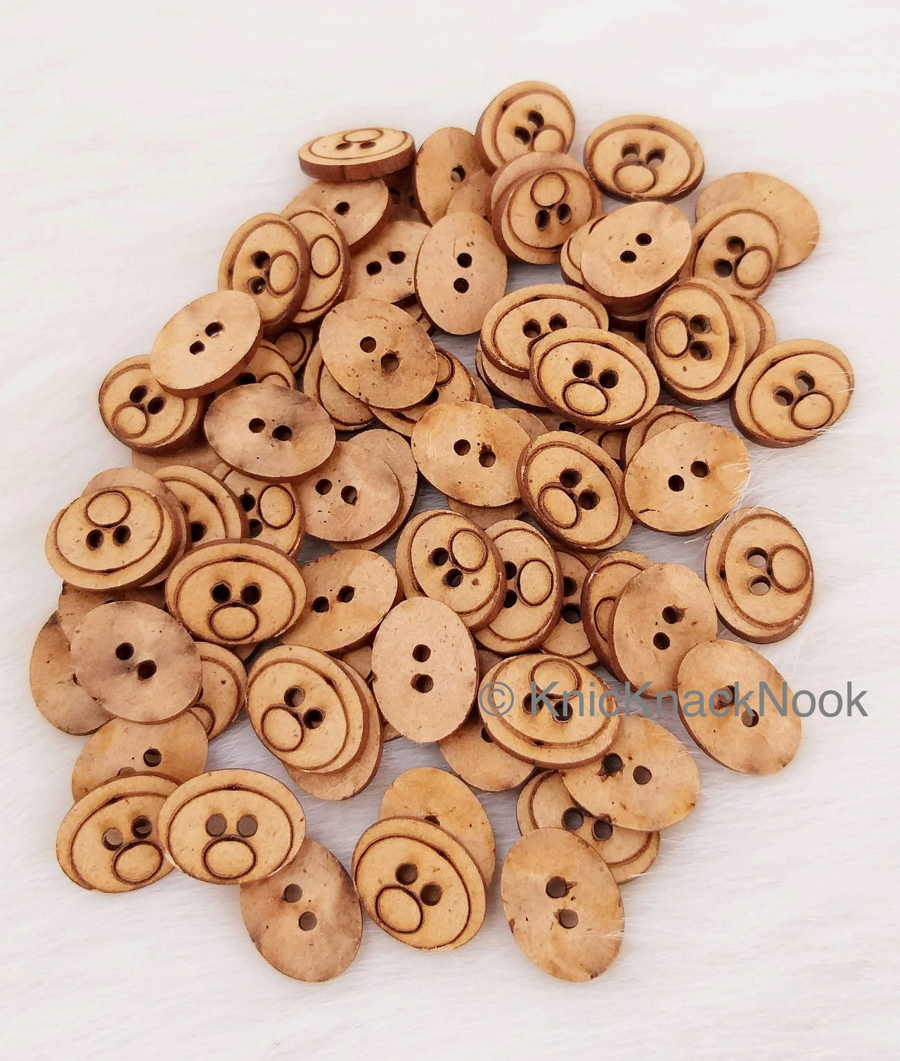 Wood Bear Buttons