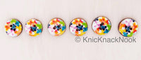 Thumbnail for Butterflies Print Multicoloured Round Wood Buttons