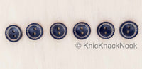Thumbnail for Blue And White Round Wood Buttons