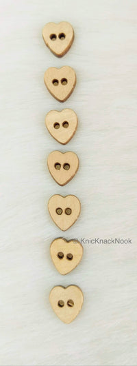 Thumbnail for Brown Heart Shaped Wood Buttons