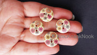 Thumbnail for Floral Print Round Wood Buttons