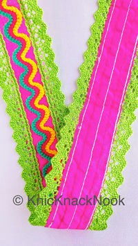 Thumbnail for Embroidered Fabric Trim In Crochet Detail, Bohemian Trimming, Lace Trims