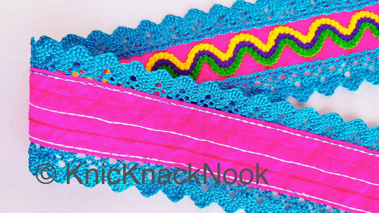 Embroidered Fabric Trim In Crochet Detail, Bohemian Trimming, Lace Trims