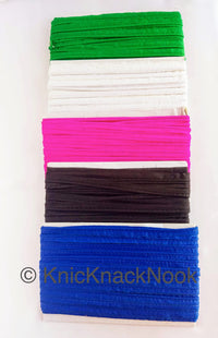 Thumbnail for Black / Green / Fuchsia Pink / Royal Blue / White Cotton Fabric Trim, Piping Trim, Decorative Trim, Approx. 10 mm wide, Trimmings, 3 YardsTrim