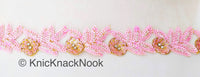 Thumbnail for Pink And Gold Sequins Trim