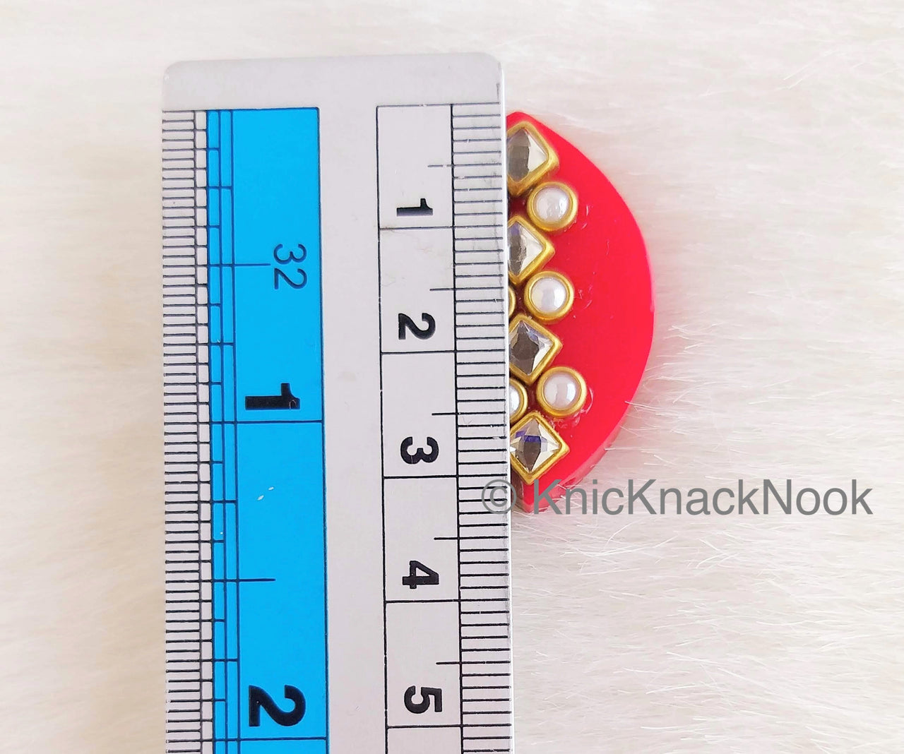 Red And Brown Oval Wood Buttons