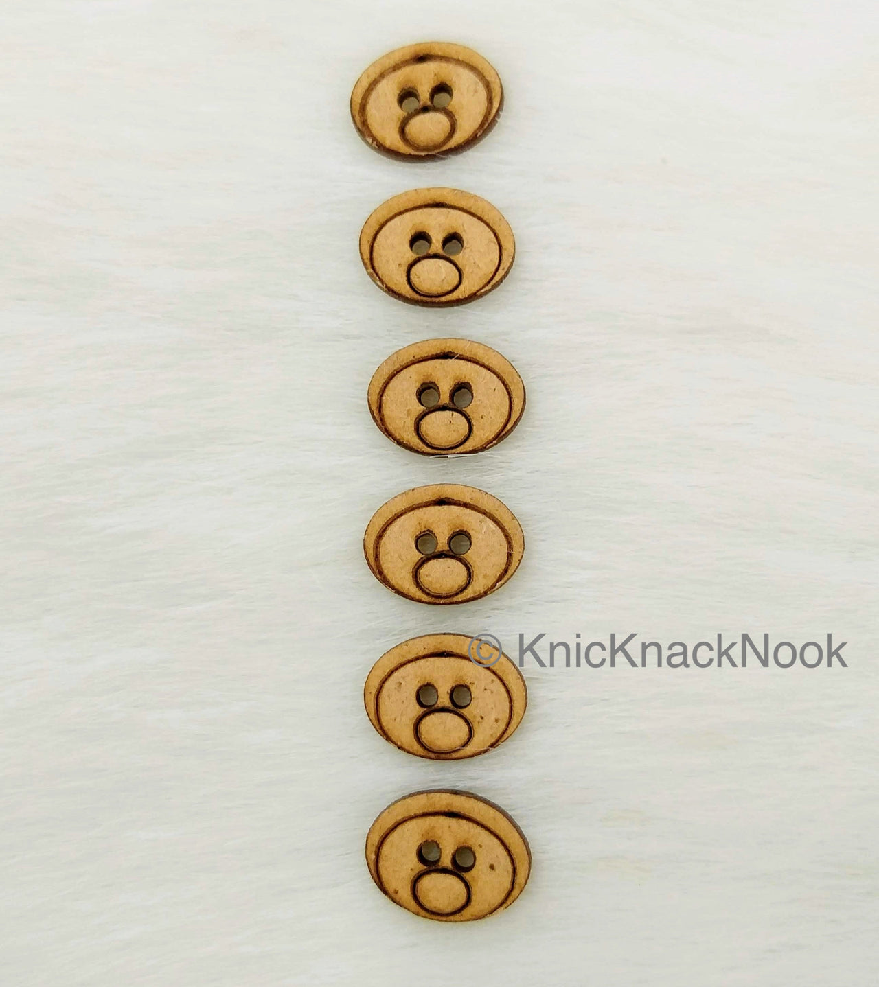 Wood Bear Buttons