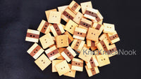 Thumbnail for Brown Square Wood Buttons