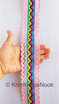 Thumbnail for Embroidered Fabric Trim In Crochet Detail, Bohemian Trimming, Lace Trims