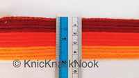 Thumbnail for Maroon, Red And Orange Thread Stripes Trim